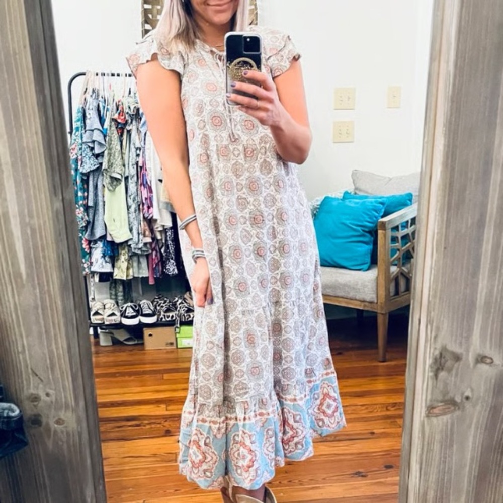 Blu Pepper Medallion Maxi dress